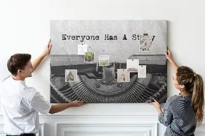 Printed Cork Memo Board Everyone has a story