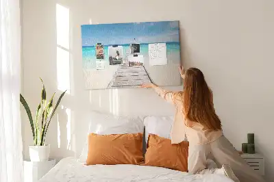 Tropical island cork memo board