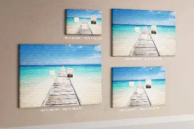 Tropical island cork memo board