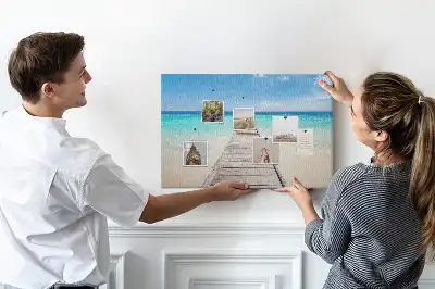 Cork memo board Tropical island