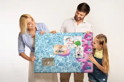Cork memo board Dandelions flamingos