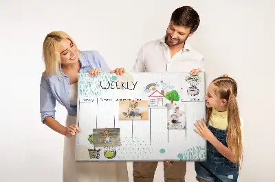 Cactus shaped printed cork weekly planner board