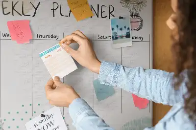 Cactus shaped printed cork weekly planner board