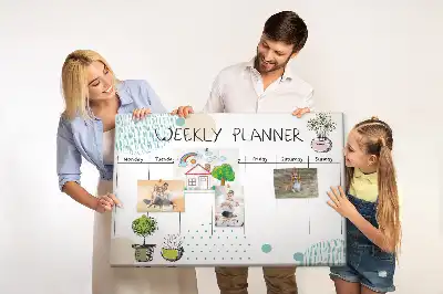Cactus shaped printed cork weekly planner board