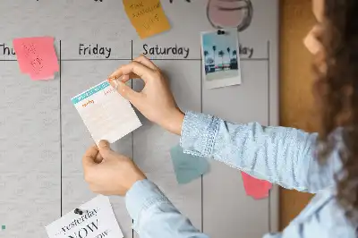 Cactus shaped printed cork weekly planner board