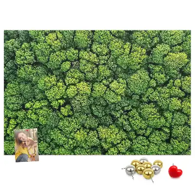 Printed Cork Memo Board Forest from a bird's eye view