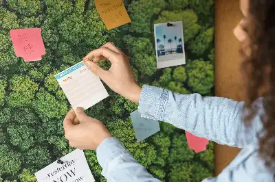 Printed Cork Memo Board Forest from a bird's eye view