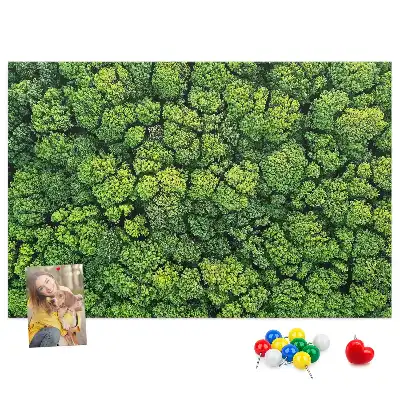 Printed Cork Memo Board Forest from a bird's eye view