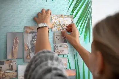 Tropical leaves cork memo board