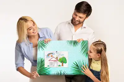 Tropical leaves cork memo board