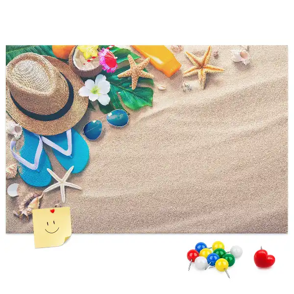 Exotic Summer Printed Cork Memo Board