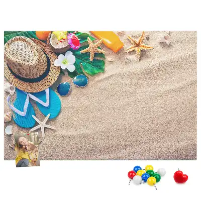 Exotic Summer Printed Cork Memo Board