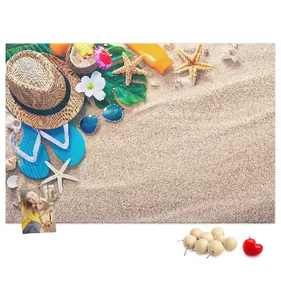 Exotic Summer Printed Cork Memo Board
