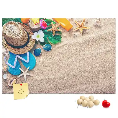 Exotic Summer Printed Cork Memo Board