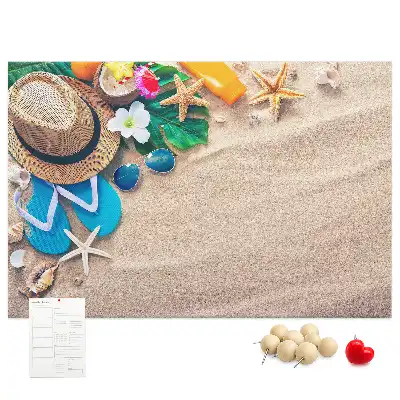 Exotic Summer Printed Cork Memo Board