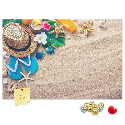 Exotic Summer Printed Cork Memo Board