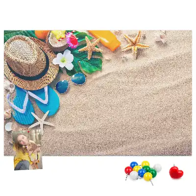 Exotic Summer Printed Cork Memo Board