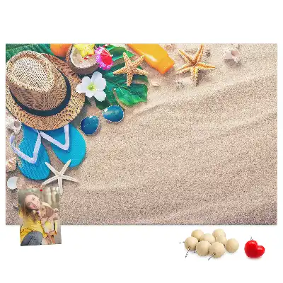 Exotic Summer Printed Cork Memo Board