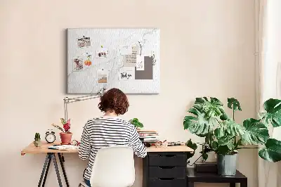 Cork memo board Decorative marble