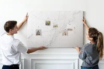 Cork memo board Decorative marble