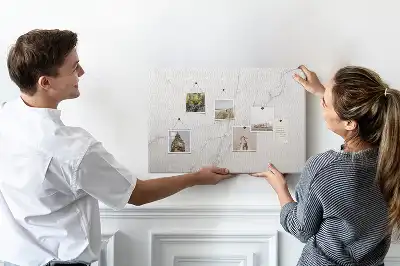 Decorative marble cork memo board