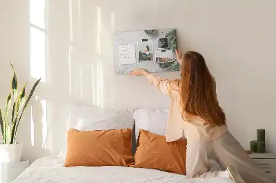 Printed Cork Board with Decorative Plants Design
