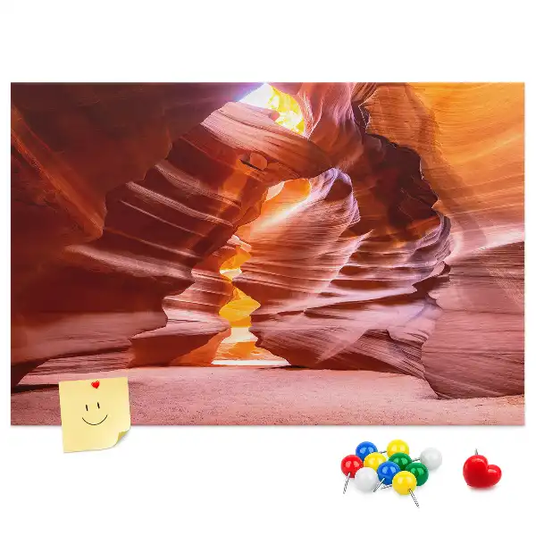 Printed Cork Memo Board Antelope Canyon