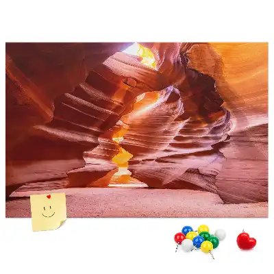 Printed Cork Memo Board Antelope Canyon