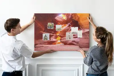 Antelope Canyon Printed Cork Memo Board