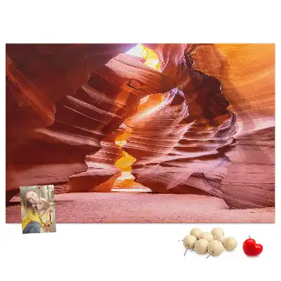Printed Cork Memo Board Antelope Canyon