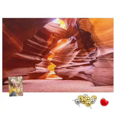 Printed Cork Memo Board Antelope Canyon