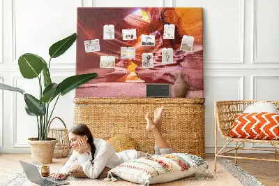 Printed Cork Memo Board Antelope Canyon