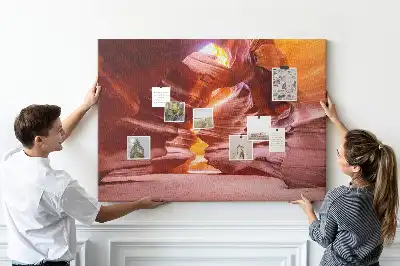 Antelope Canyon Printed Cork Memo Board