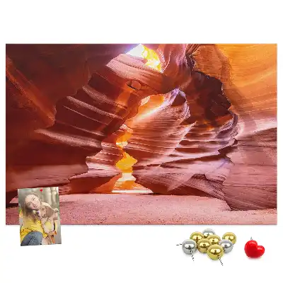 Antelope Canyon Printed Cork Memo Board