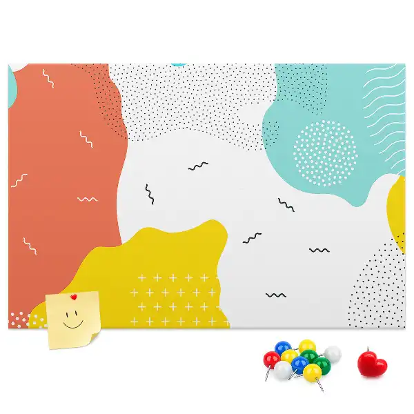 Cork memo board POP abstraction