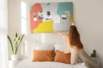 Cork memo board POP abstraction