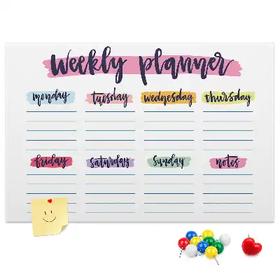 Printed Cork Board Handwritten planner