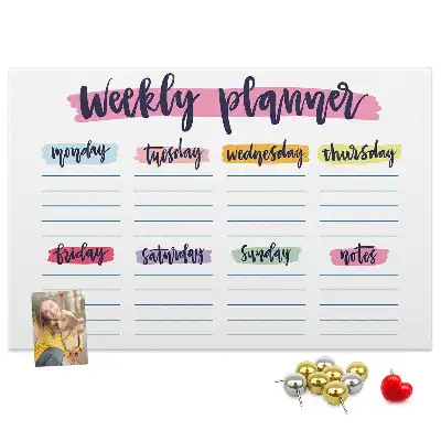 Printed Cork Board Handwritten planner
