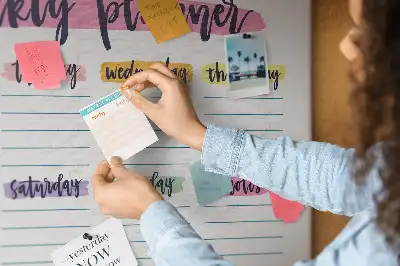 Printed Cork Board Handwritten planner