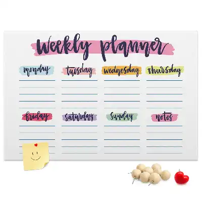 Printed Cork Board Handwritten planner