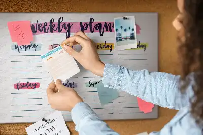 Printed Cork Board Handwritten planner