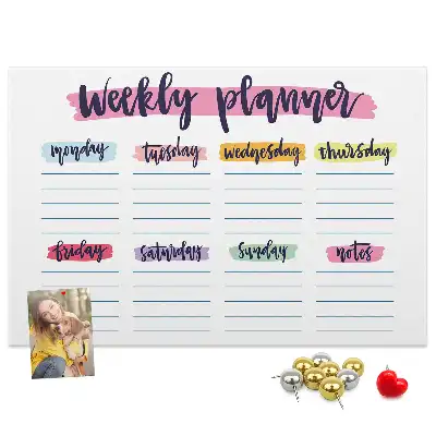 Printed Cork Board Handwritten planner