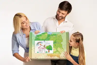 Printed Cork Memo Board with Physical Map of Poland