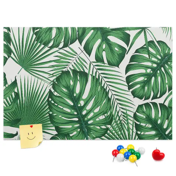 Monstera leaf shaped cork memo board
