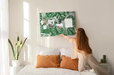 Monstera leaf shaped cork memo board