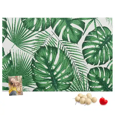Monstera leaf shaped cork memo board