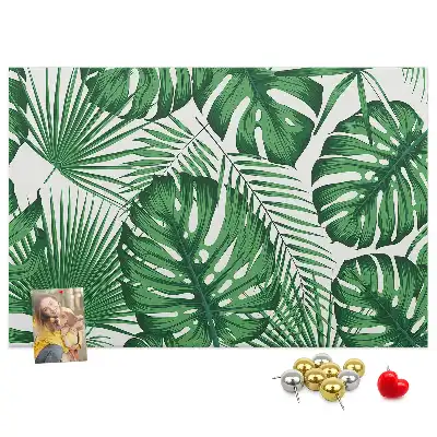Monstera leaf shaped cork memo board