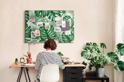 Monstera leaf shaped cork memo board