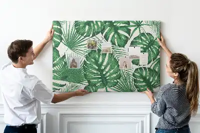 Monstera leaf shaped cork memo board