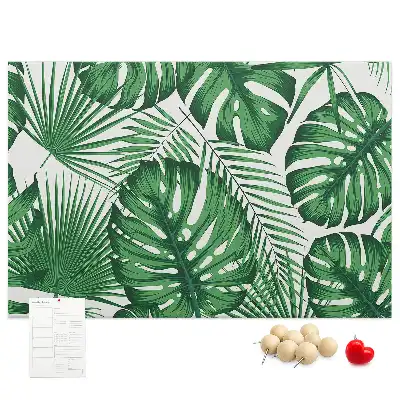 Monstera leaf shaped cork memo board
